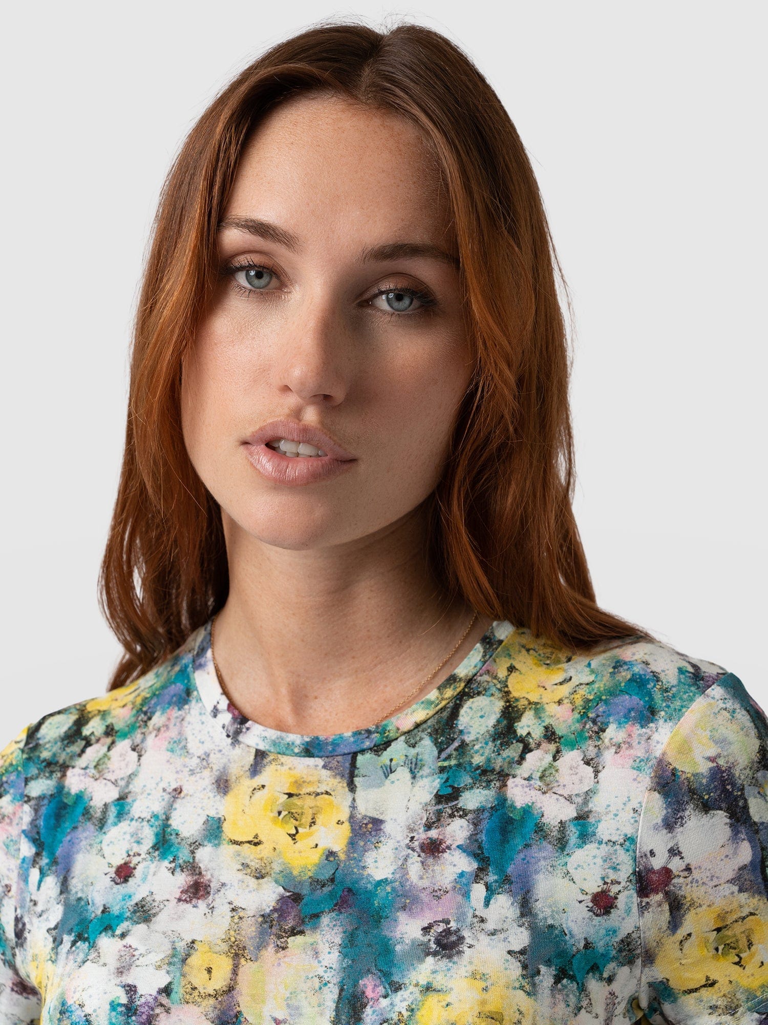 Austen Crew Neck Tee - Misty Floral